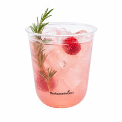 Visage 12 oz U-Shape Clear PET Plastic Drinking Cup - Rounded Bottom 3 1/2
