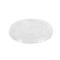 Visage Round Clear PET Plastic Flat Lid - Fits 12, 16, and 20 oz Drinking Cups - 3 3/4