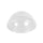 Visage Round Clear PET Plastic Dome Lid - Fits 12, 16, and 20 oz Drinking Cups - 3 3/4" x 3 3/4" x 1 1/2" - 50 count box