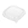 Sustain Square Clear PLA Plastic Lid - Fits 17 And 22 oz Take Out Containers, Compostable - 5" x 5" - 100 count box