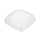 Sustain Square Clear PLA Plastic Lid - Fits 25, 34, 40 And 47 oz Take Out Containers, Compostable - 6 3/4" x 6 3/4" - 100 count box