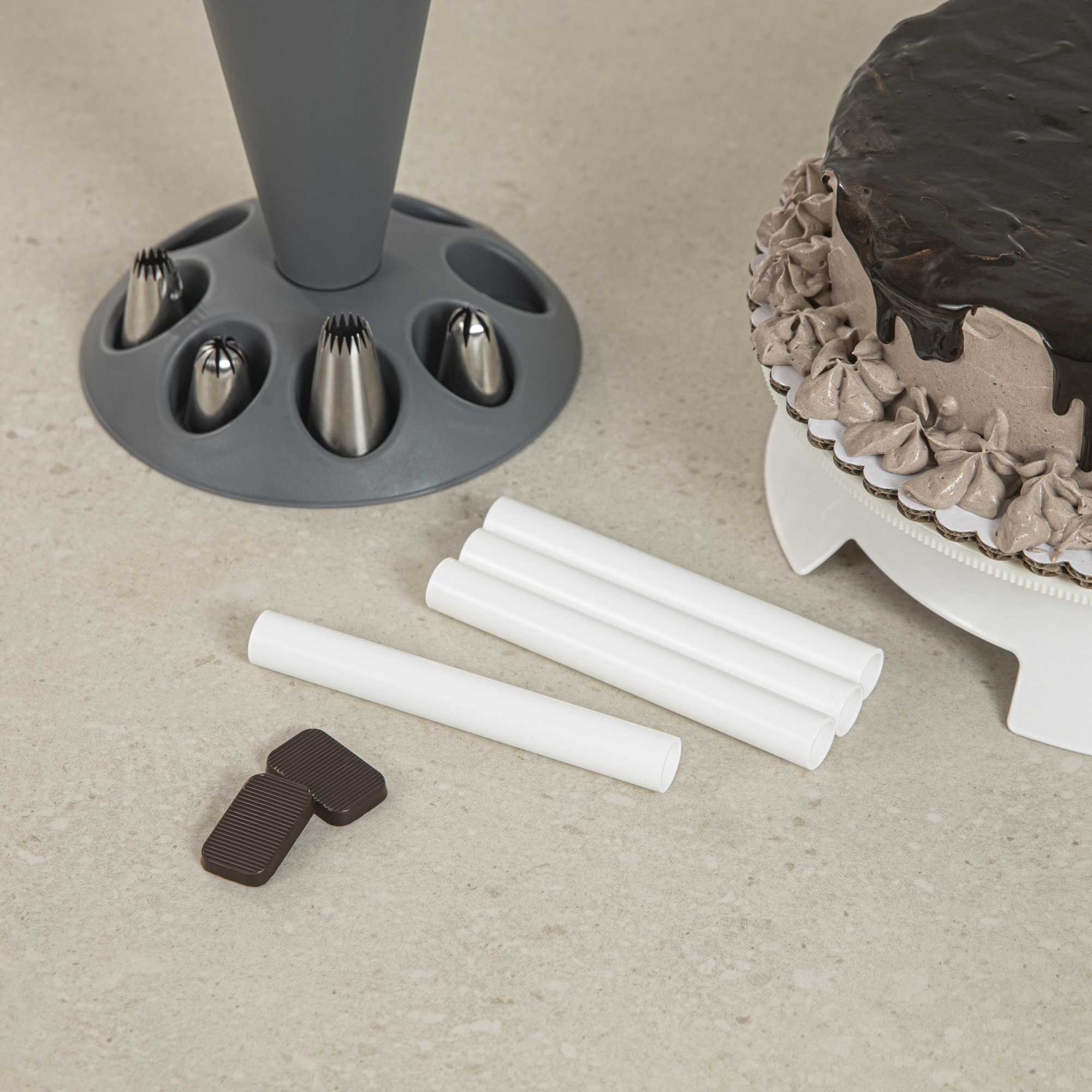 Pastry Tek Plastic Cake Dowel Rod - 3/4" x 6" - 12 count box