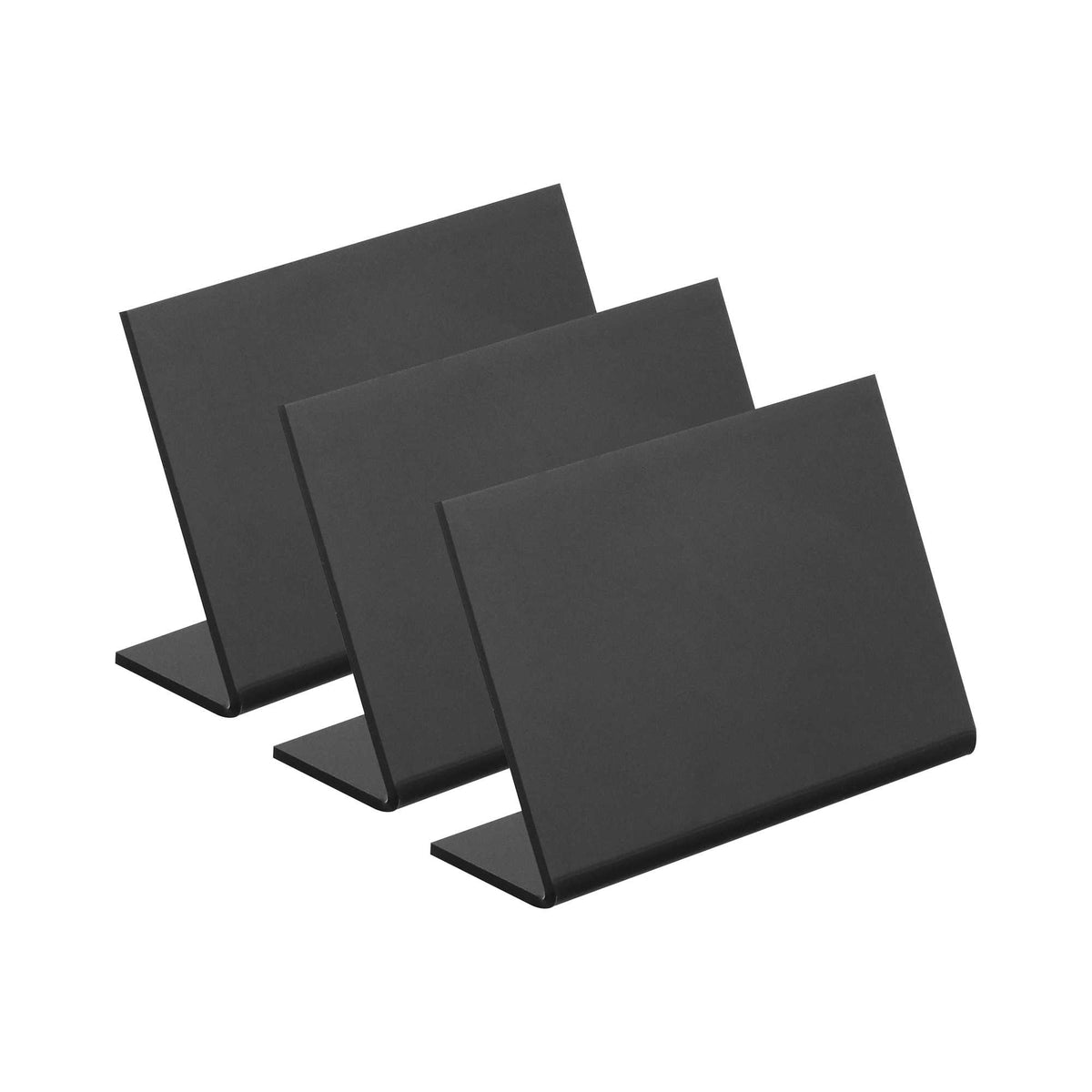Display Tek Black Tabletop Chalkboard Sign - 3" x 3/4 x 2" - 5 count box