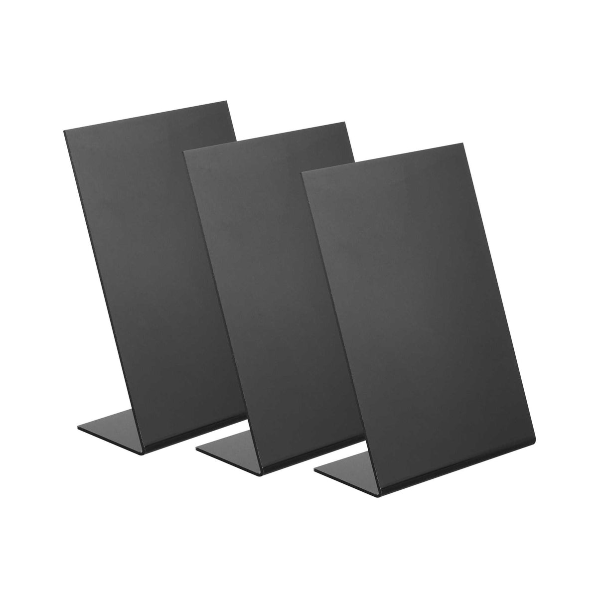 Display Tek Black Tabletop Chalkboard Sign - 4" x 1 3/4 x 6" - 3 count box