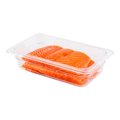 Met Lux Rectangle Clear Plastic 1/4 Size Cold Food Storage Container - 2.5