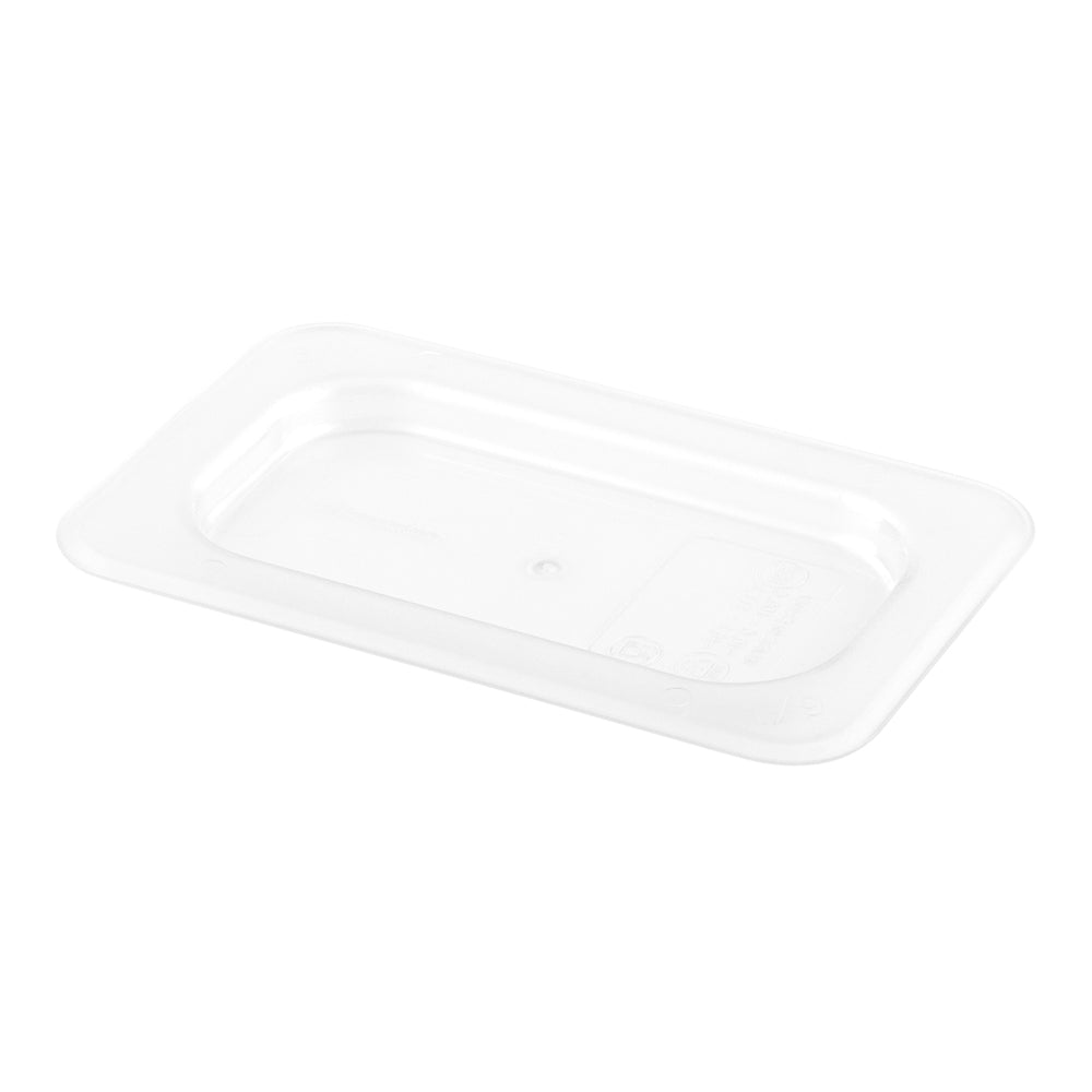 Met Lux Rectangle Clear Plastic Lid - Fits 1/9 Size Cold Food Storage Container - 6 3/4" x 4 1/4" - 1 count box