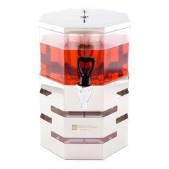 Met Lux 5L Pentagon Stainless Steel Stackable Juice Dispenser - with Body - 9 3/4