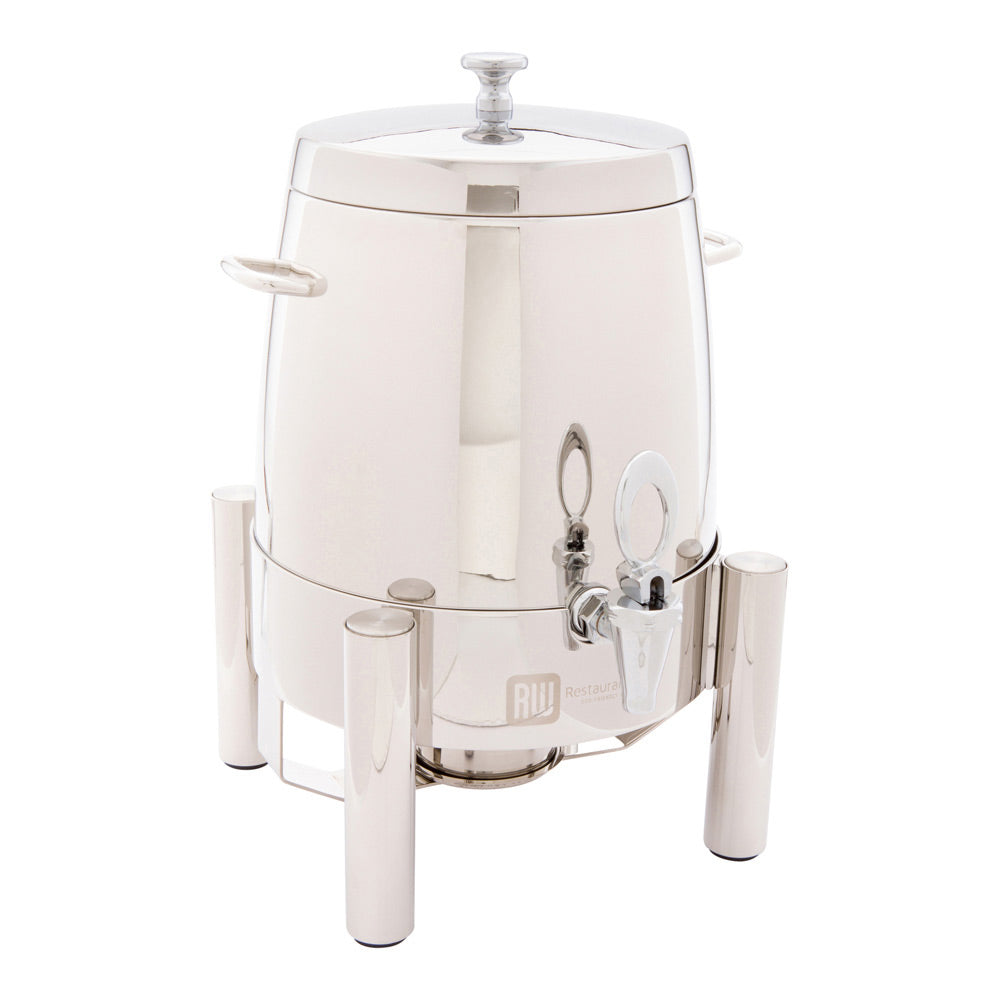 Met Lux 3 Gal Round Stainless Steel Coffee Chafer Urn - 14" x 14" x 18" - 1 count box