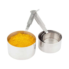 Met Lux Stainless Steel Heavy-Duty Measuring Cup Set - 4-Piece - 48 count box