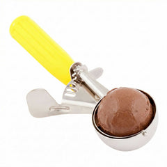 Met Lux 1.6 oz Stainless Steel #20 Portion Scoop - with Yellow Handle - 40 count box