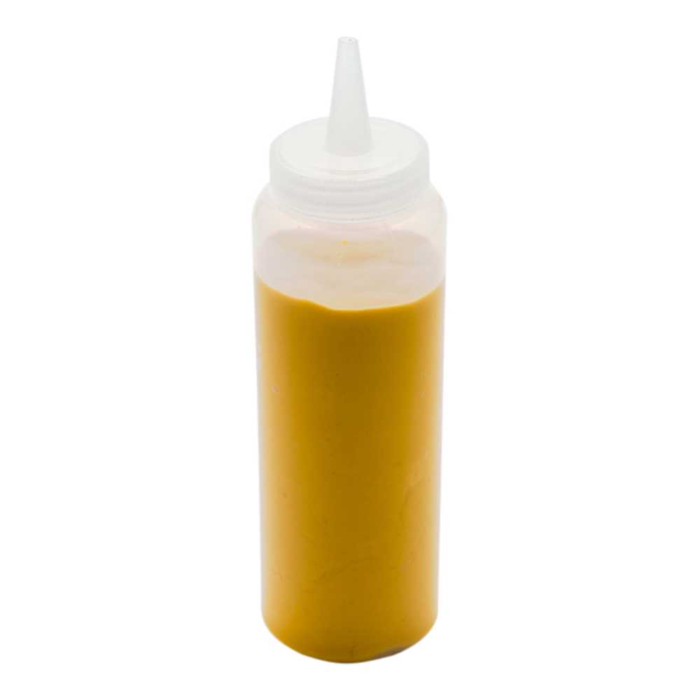 Sauce Tek 8 oz Clear Plastic Squeeze Bottle - Precision Tip - 2" x 2" x 7" - 6 count box