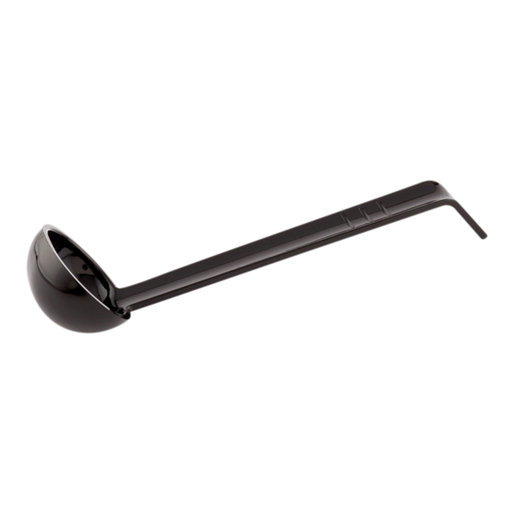 Voga 1 oz Black Plastic Sauce Ladle - 8 1/2" - 1 count box