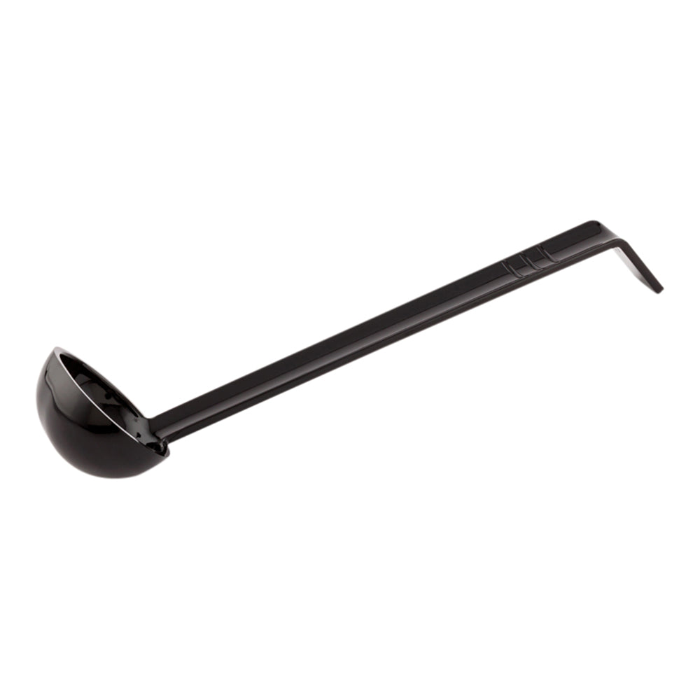 Voga 1 oz Black Plastic Sauce Ladle - 10 1/2" - 1 count box