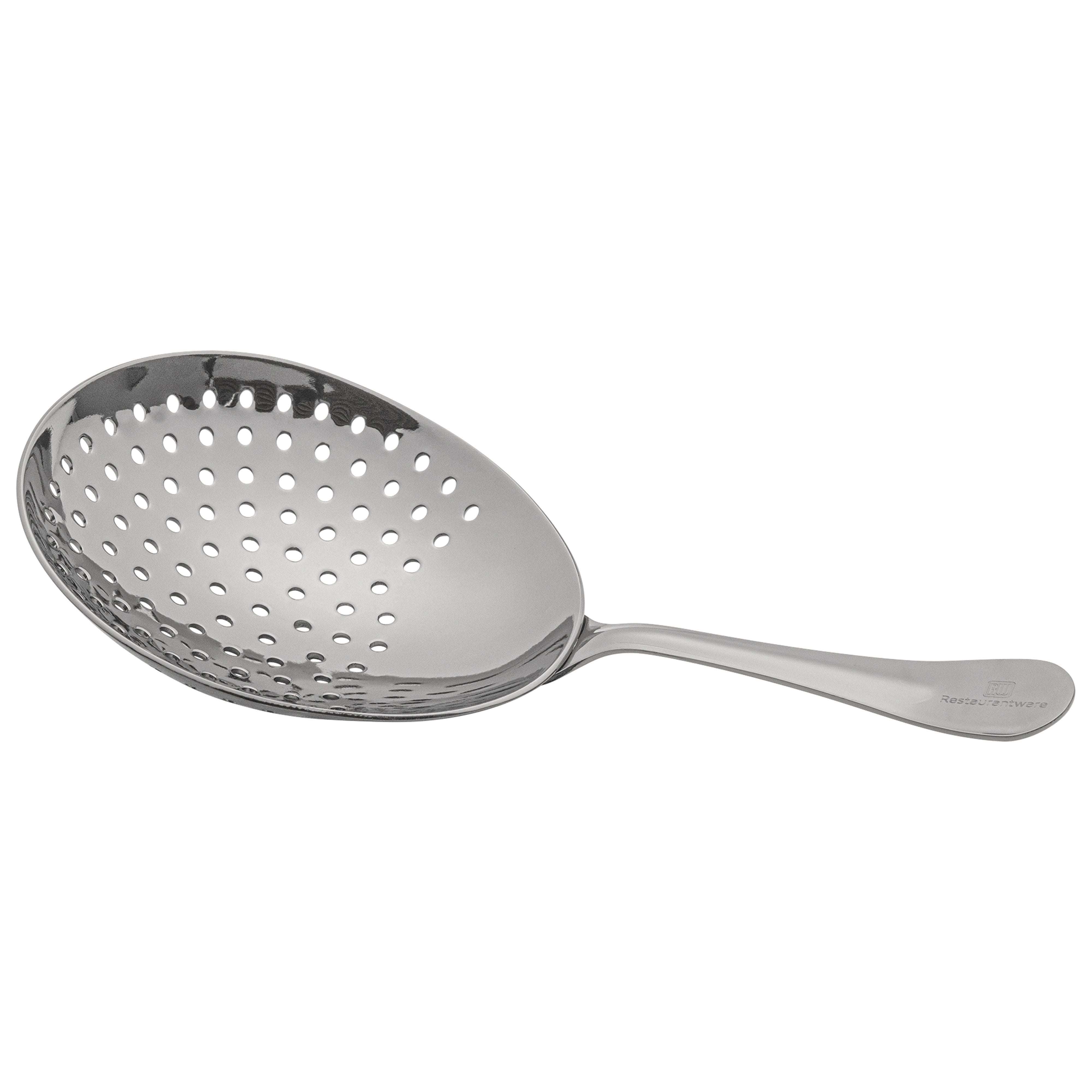 Bar Lux Black-Plated Stainless Steel Julep Strainer - 6 1/2" - 1 count box