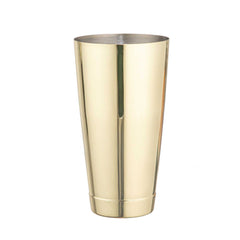 Bar Lux 24 oz Gold-Plated Stainless Steel Cocktail Shaker Tin - Weighted - 3 1/2