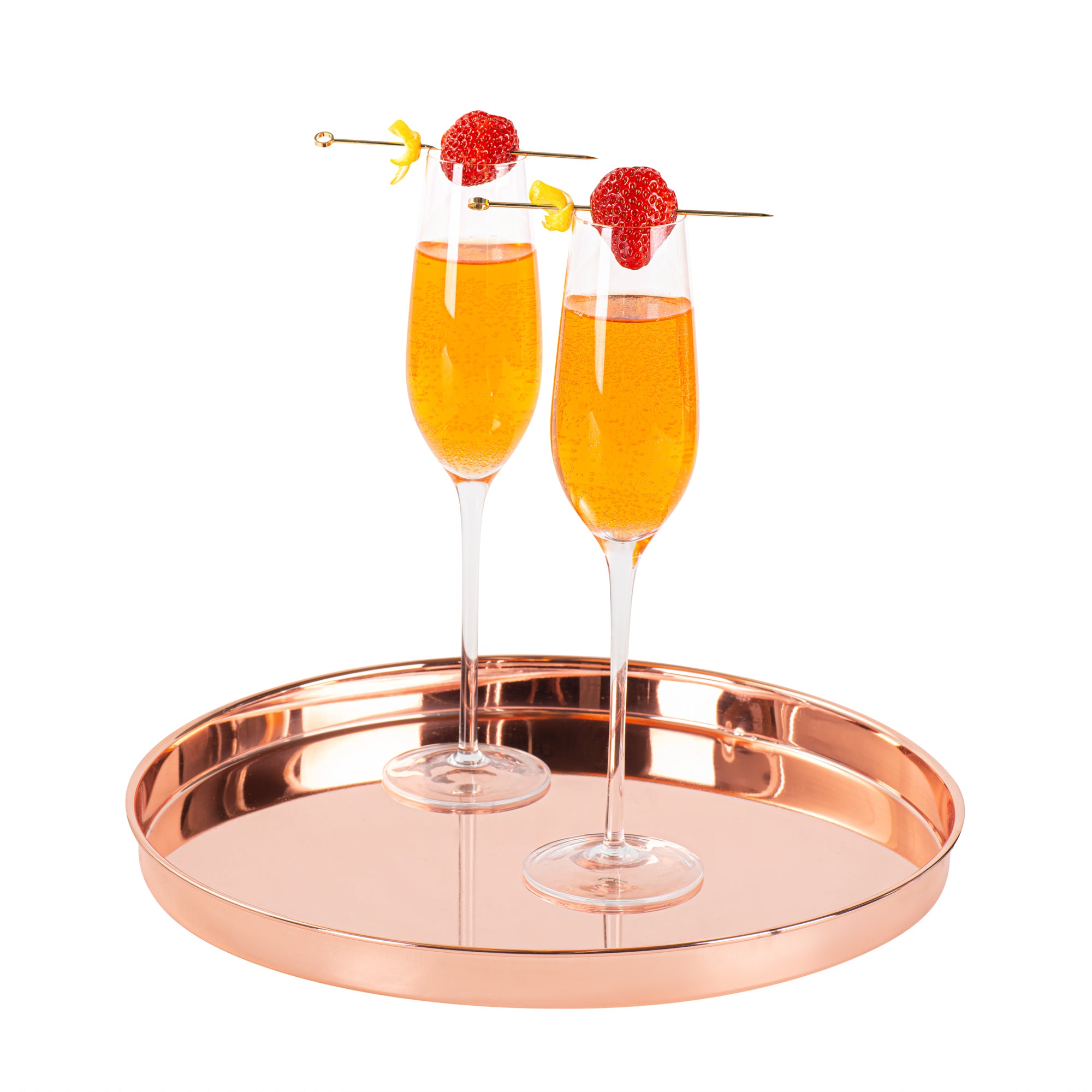 Bar Lux Copper-Plated Stainless Steel Serving Tray - 12 1/4" x 12 1/4" - 1 count box
