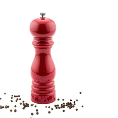 Chef 101 Classic French Red Wood Pepper Mill - High Gloss - 2 1/4