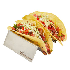 Met Lux Stainless Steel Double Taco Holder - with 2 or 3 Compartments - 6 1/2