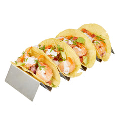 Met Lux Stainless Steel Quadruple Taco Holder - with 4 or 5 Compartments - 10 3/4