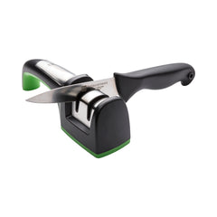 Kitchen tek Commercial Knife Sharpener - Diamond Edge, Manual Tabletop Design - 7 3/4