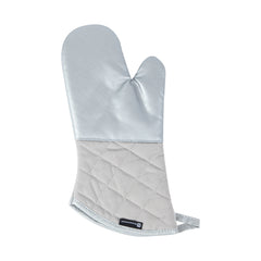 RW Threads Silver Fiberglass Oven Mitt - Non-Slip, Professional Grade - 15