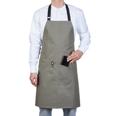 RW Threads Gray Cotton Cooking Apron - Flame Retardant - 32