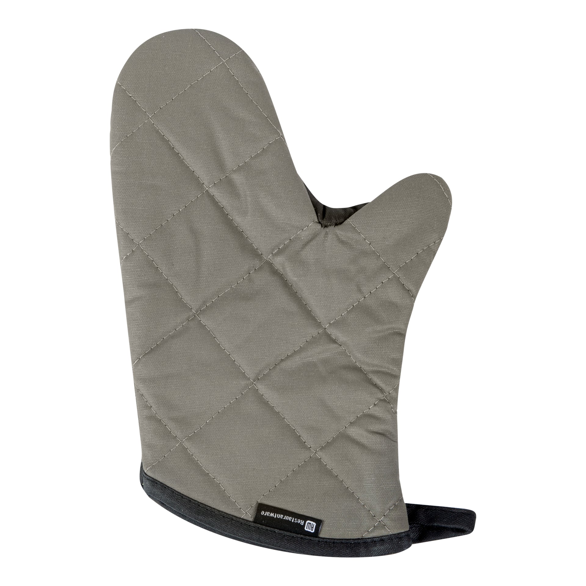 RW Threads Gray Cotton Oven Mitt - Flame Retardant, with Thumb Guard - 13 3/4" x 8" x 1 - 1 count box