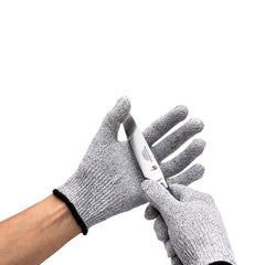 Life Protector Gray Medium Cut-Resistant Gloves - Level 5, Food Safe - 8 3/4