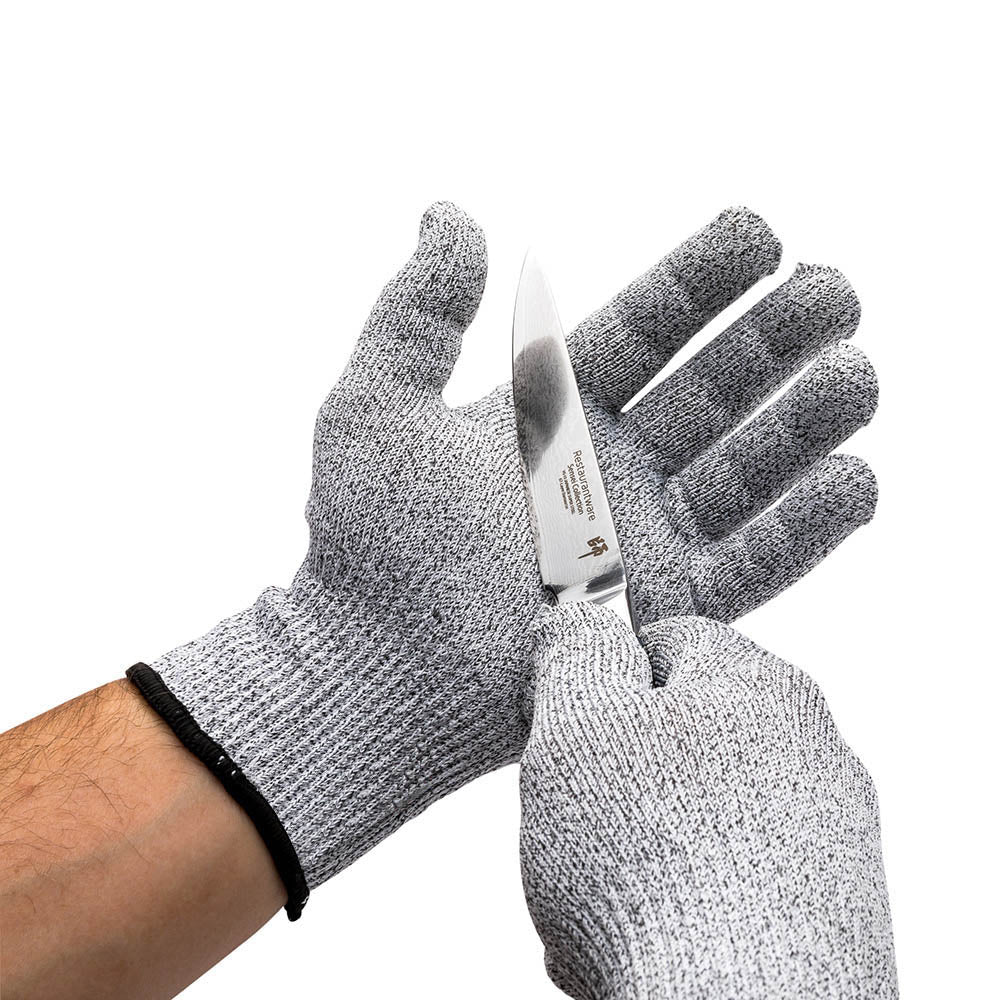 Life Protector Gray Extra Large Cut-Resistant Gloves - Level 5, Food Safe - 9 1/2" x 5" - Pair - 1 count box