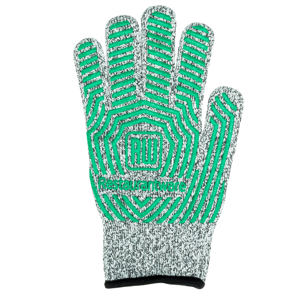 Life Protector Gray Large Cut-Resistant Gloves - Level 5, Non-Slip, Food Safe - 9" x 5" - Pair - 1 count box