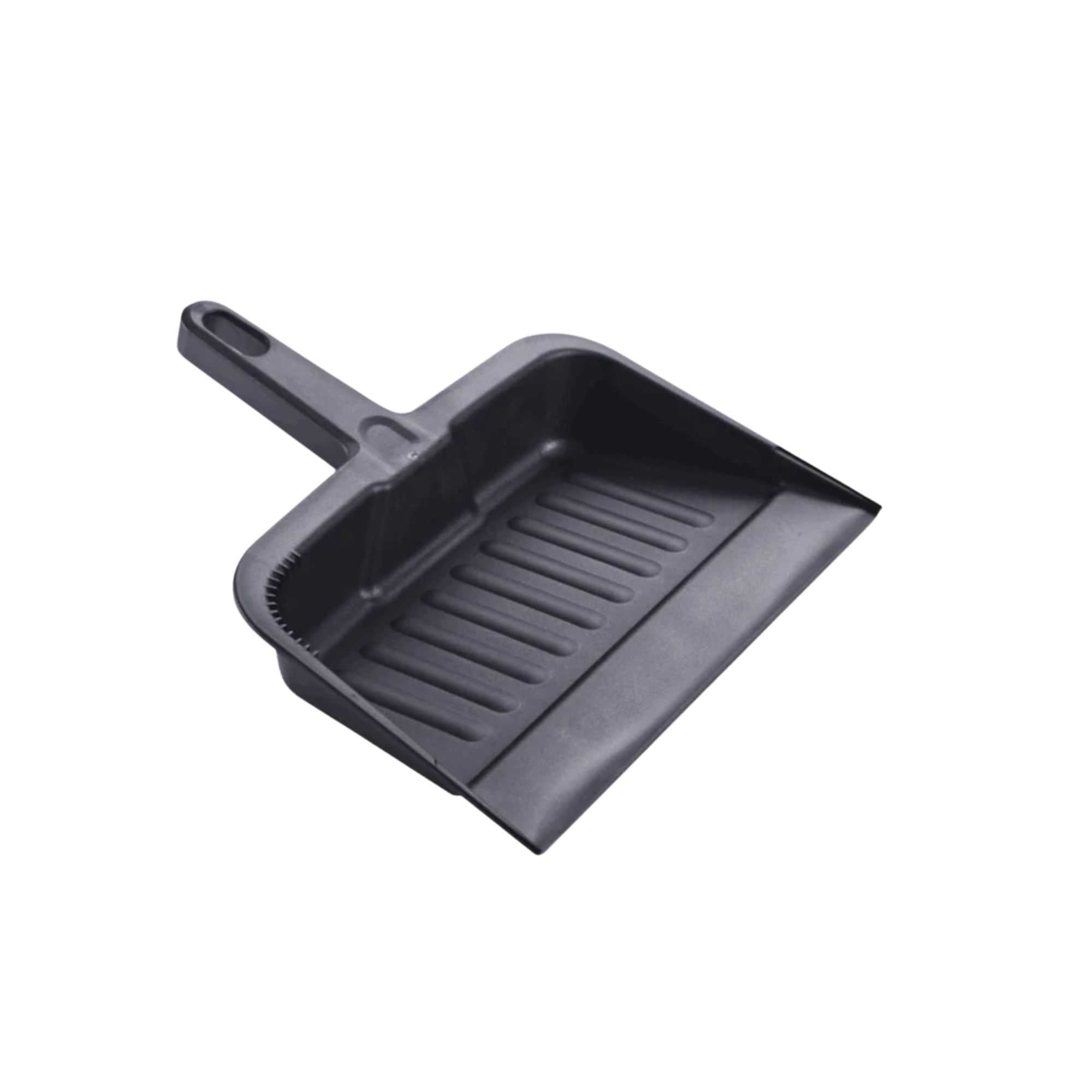 RW Clean Black Plastic Handheld Dustpan - 7" x 12" x 2 3/4" - 1 count box