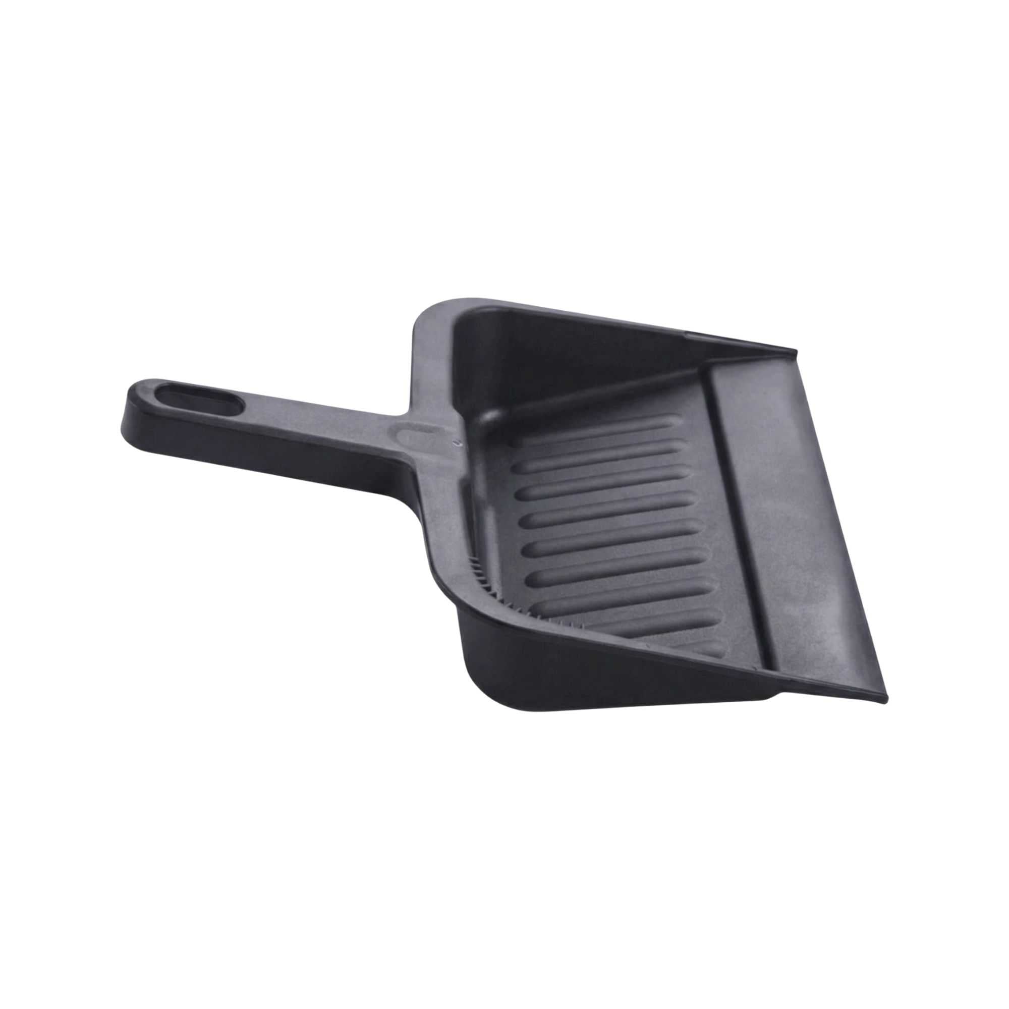 RW Clean Black Plastic Handheld Dustpan - 7" x 12" x 2 3/4" - 1 count box