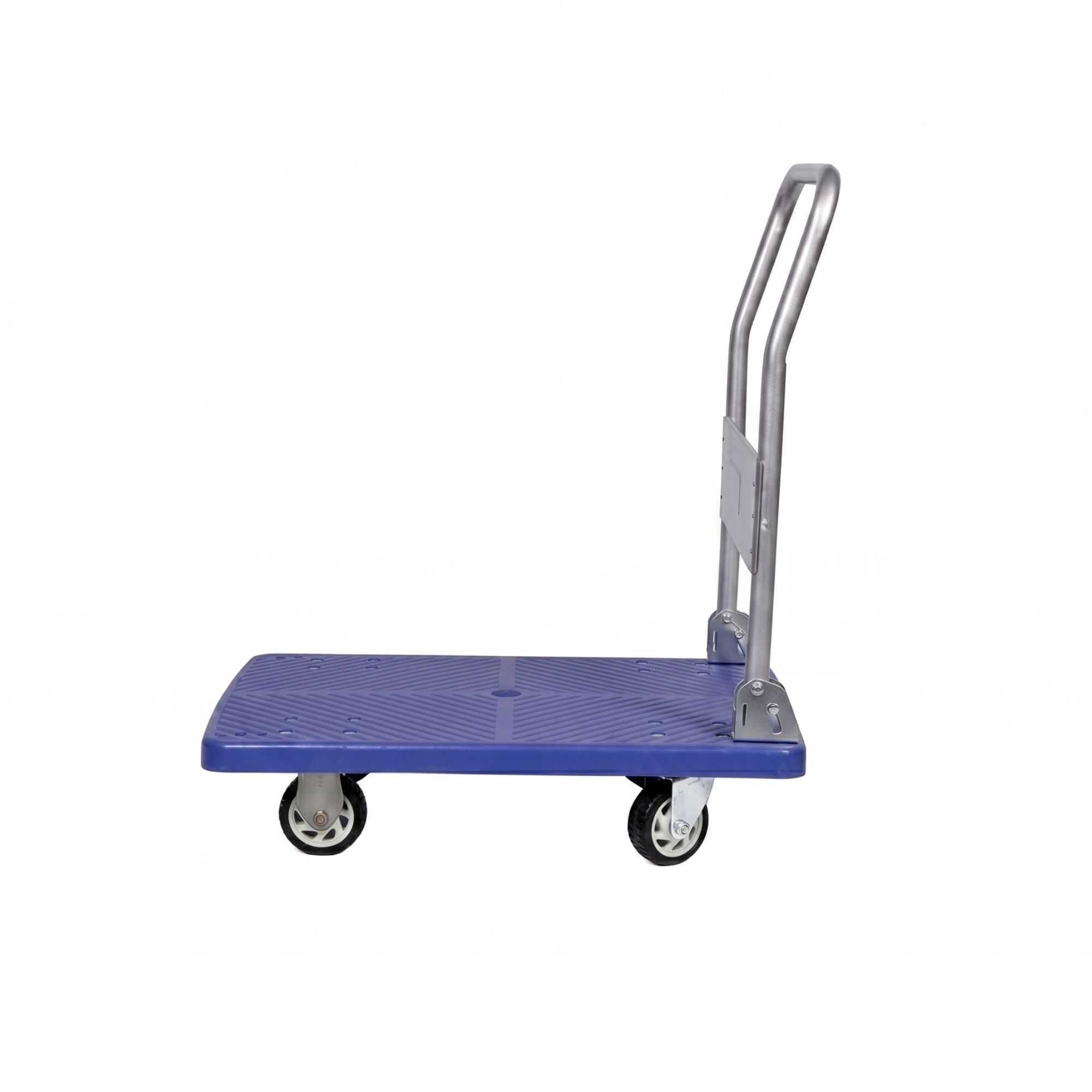 RW Clean Blue Plastic Large Folding Platform Cart - 660 lb Capacity - 39 1/2" x 23 1/2" x 38 1/2" - 1 count box