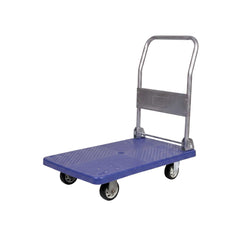 RW Clean Blue Plastic Large Folding Platform Cart - 660 lb Capacity - 39 1/2