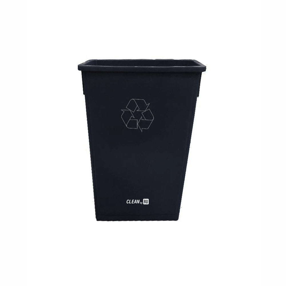 RW Clean 23 gal Black Plastic Slim Trash Can - 20" x 11 1/4" x 29 3/4" - 1 count box
