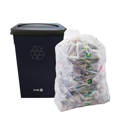 RW Clean Black Plastic Rectangle Trash Can Lid - Swing Top, Fits 23 gal Slim Trash Can - 20 1/2