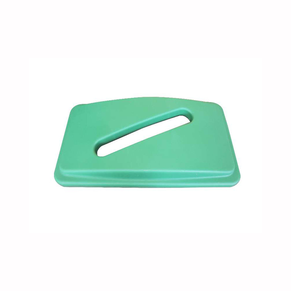 RW Clean Green Plastic Paper Recycling Trash Can Lid - Fits 23 gal Slim Trash Can - 20 1/2" x 11 3/4" x 3" - 1 count box