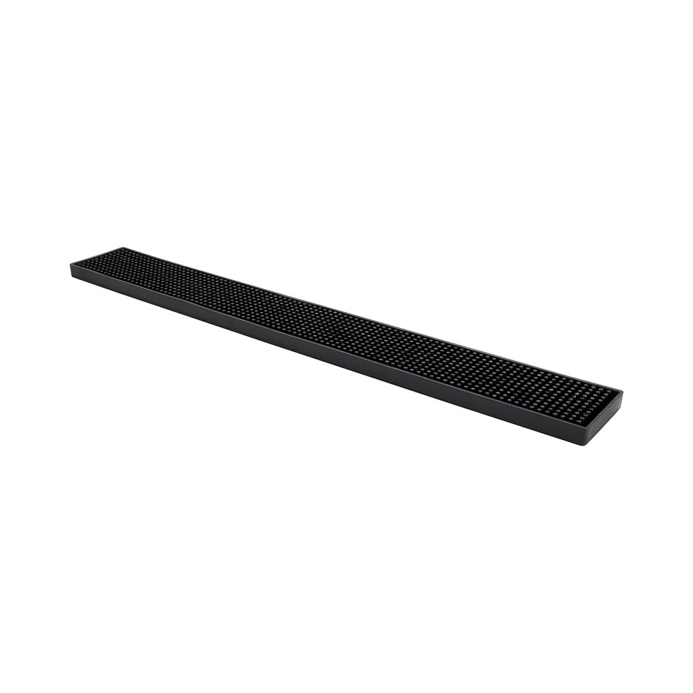 Bar Lux Black Rubber Bar Mat - Non-Slip - 23 3/4" x 3 1/4" - 1 count box
