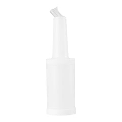 Bar Lux 1 qt Plastic Quick Pour Storage Container Bottle - with Clear Spout and Lid - 3 1/2