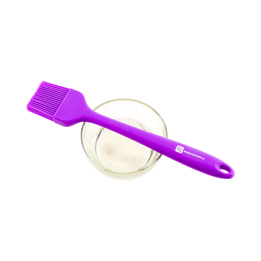 Chef 101 Purple Silicone Pastry and Basting Brush - 10 1/4" x 1 3/4" x 3/4" - 1 count box