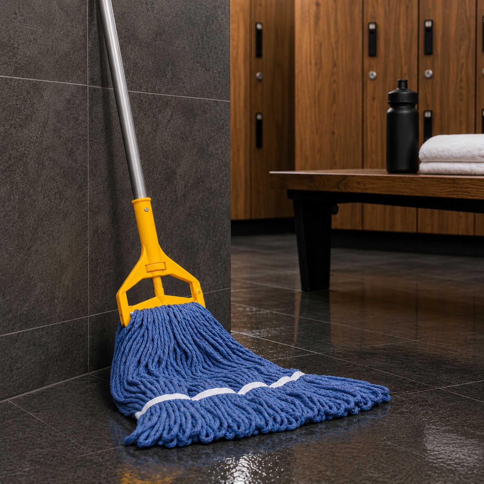 RW Clean 24 oz Blue Poly-Cotton Blend Wet Mop Head - Loop End - 1 count box