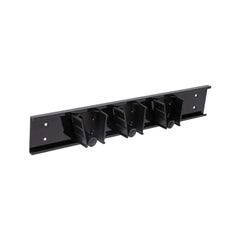 RW Clean Black Mop / Broom Holder - 3 Slots, Wall Mount - 17 3/4