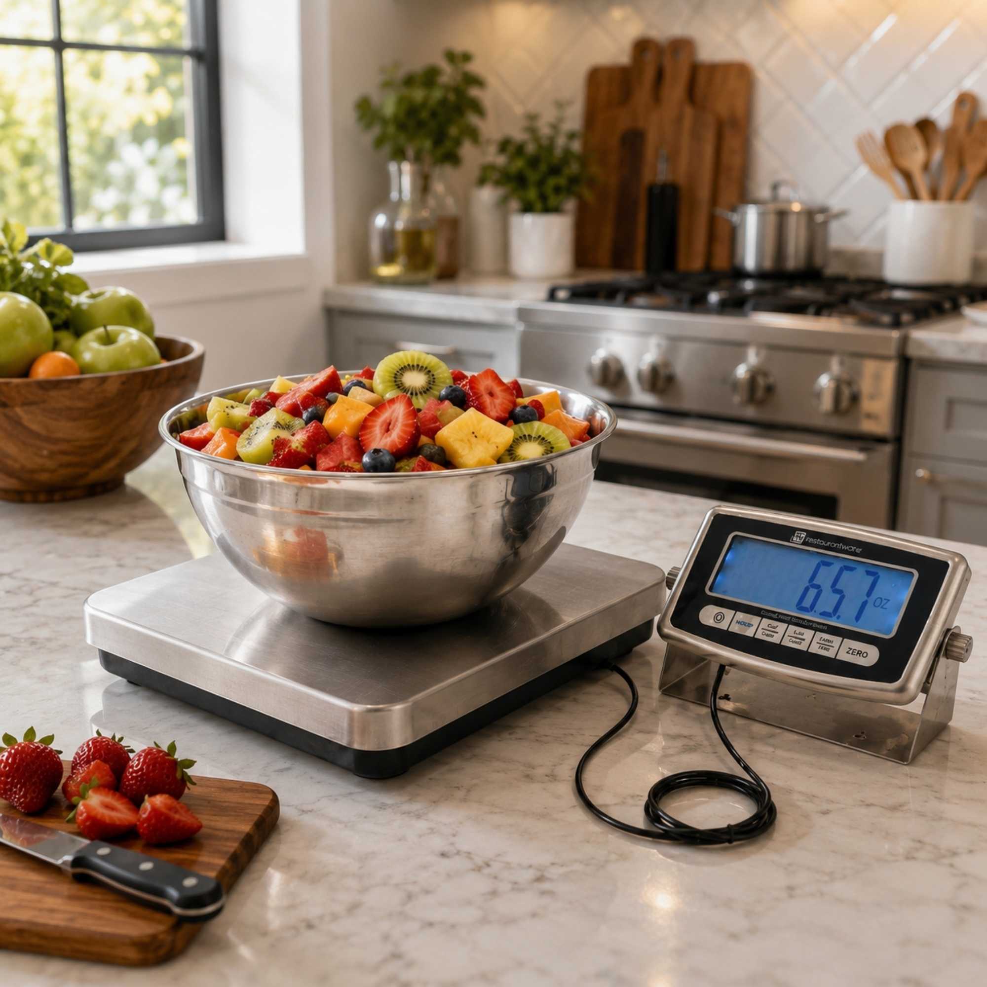 Met Lux 60 lb Digital Receiving Scale - with 12" x 12 1/2" Platform - 1 count box