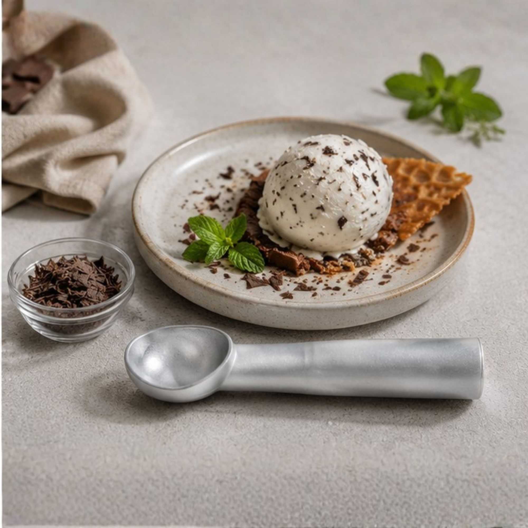 Met Lux 1.5 oz Silver Aluminum #24 Ice Cream Scoop / Dipper - Non-Stick - 1 count box