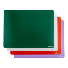 Chef 101 Rectangle Assorted Plastic Flexible Cutting Board / Chopping Mat Set - Includes 4 Mats - 24