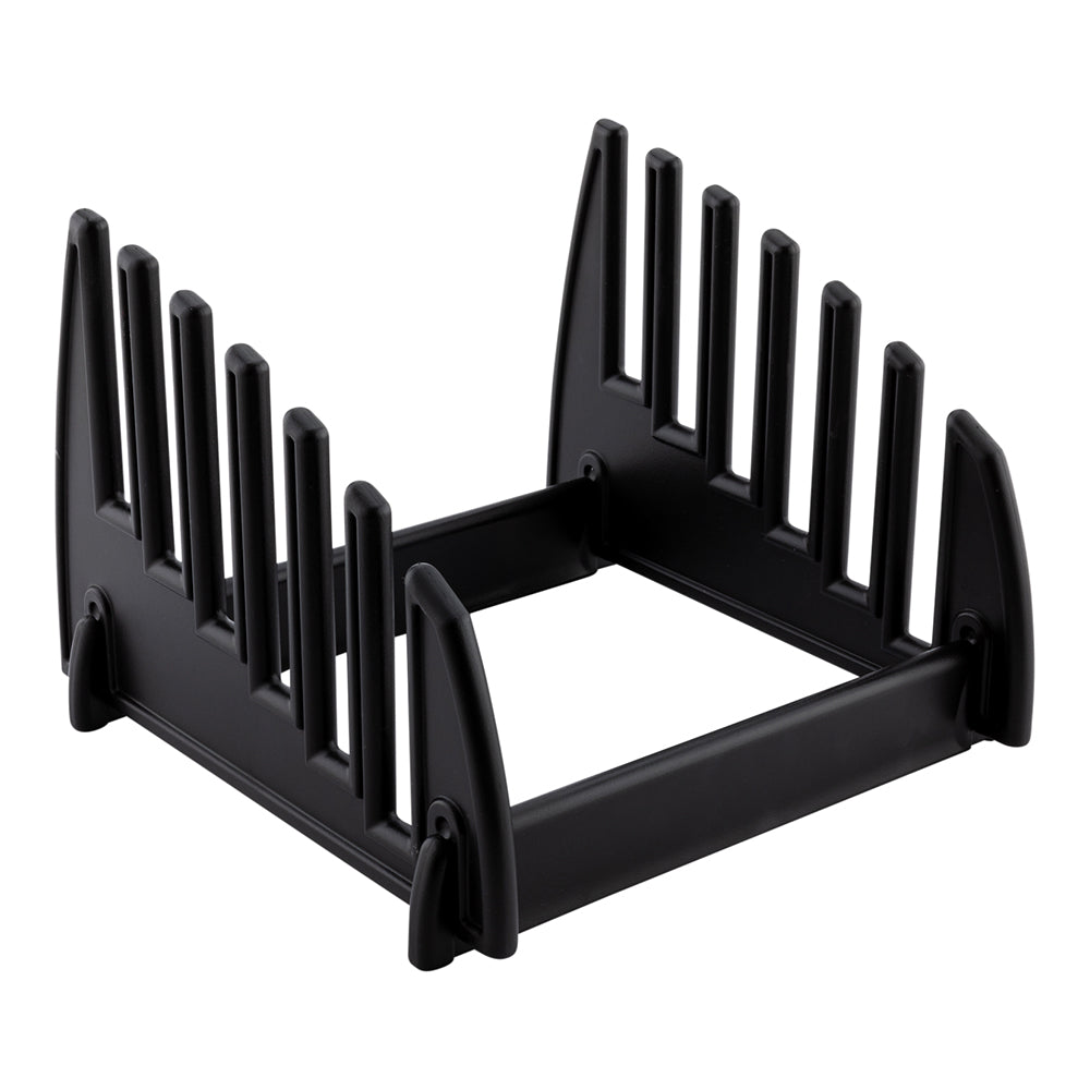 Chef 101 Black Plastic Collapsible Rack - For Flexible Cutting Board / Chopping Mat, 6 Slots - 9" x 9" x 6 1/2" - 1 count box