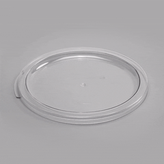 Met Lux Round Clear Plastic Food Storage Container Lid - Fits 12, 18 and 22 qt - 12 1/2