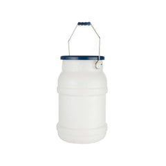 Met Lux 5 gal Round White Plastic Ice Tote - with Lid, Mounting Bracket - 1 count box