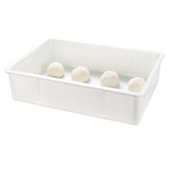 Pizzaly Rectangle White Plastic Pizza Dough Proofing Box - 26