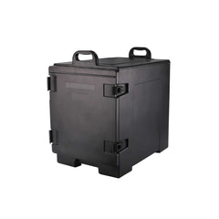 Cater Tek Rectangle Black Food Pan Carrier - Insulated, Front Loading - 16 3/4
